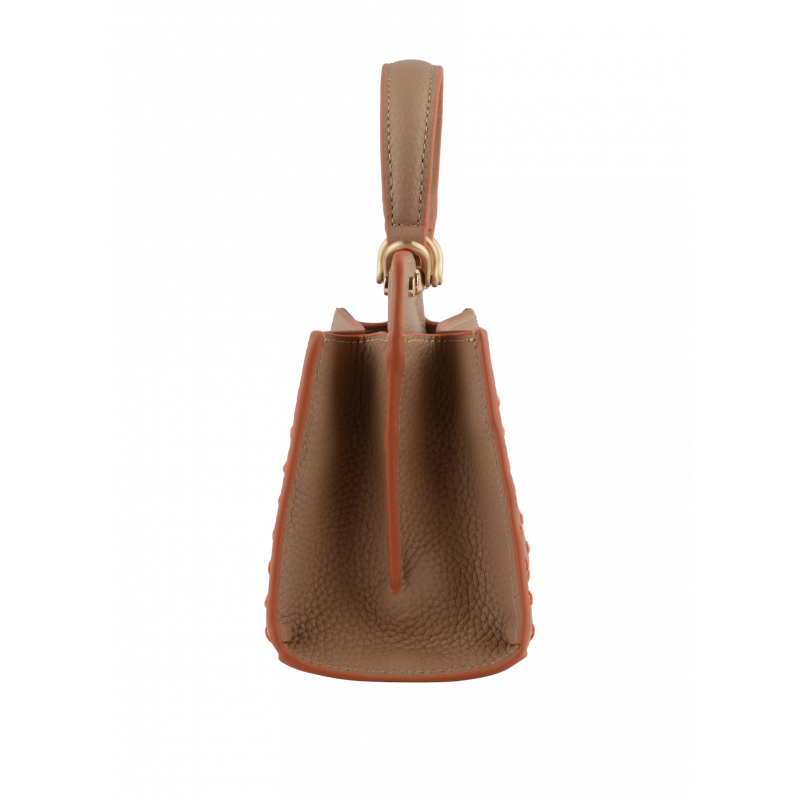 Сумка Pourchet Trianon Bicolore 78070 Mastic/Orange