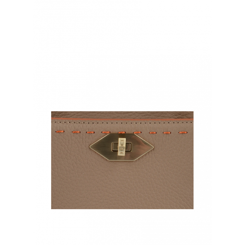 Сумка Pourchet Trianon Bicolore 78070 Mastic/Orange