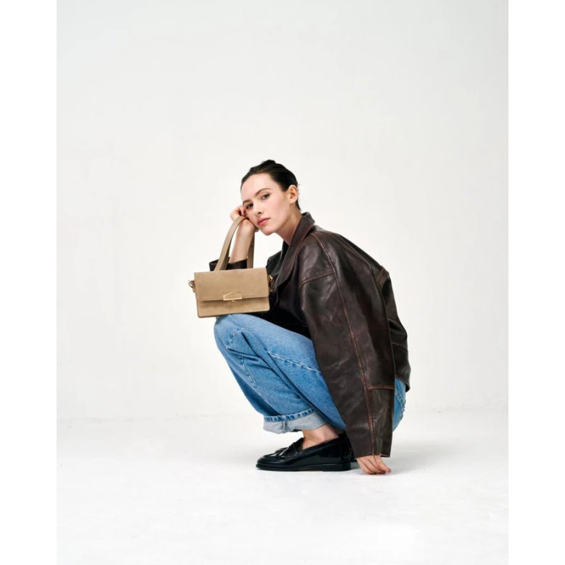 Сумка Pourchet Anjou Daim 25145 Mastic