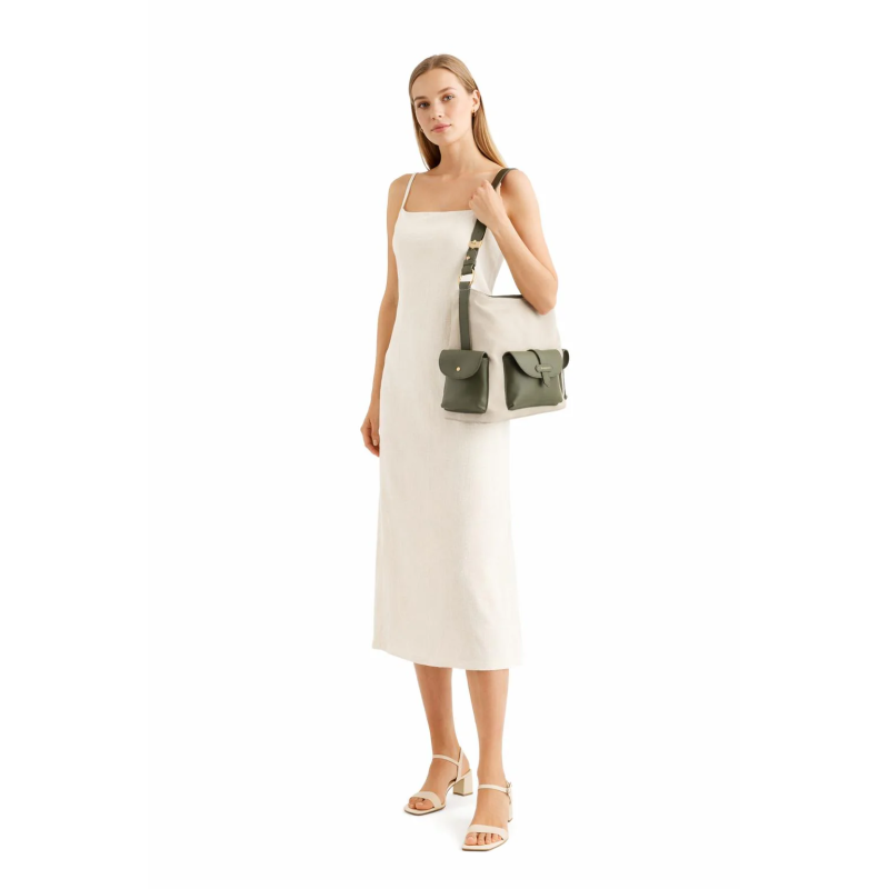 Сумка Pourchet Reporter coton 26092 Khaki