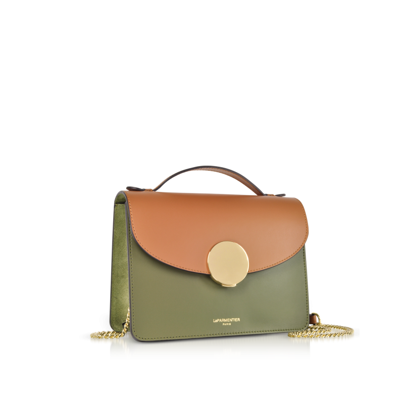 Сумка LE PARMENTIER New Ondina Color Block Caramel / Dark Green