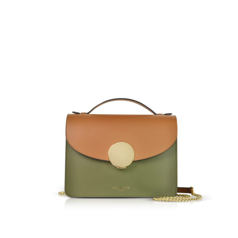 Сумка LE PARMENTIER New Ondina Color Block Caramel / Dark Green
