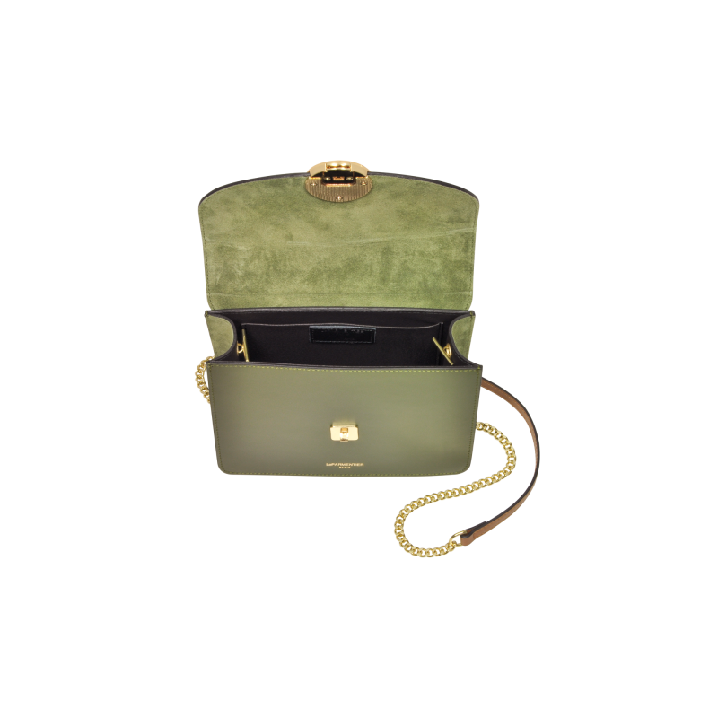 Сумка LE PARMENTIER New Ondina Color Block Caramel / Dark Green