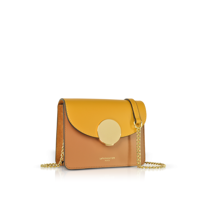 Сумка LE PARMENTIER New Ondina Mini Color Block Caramel / Saffron